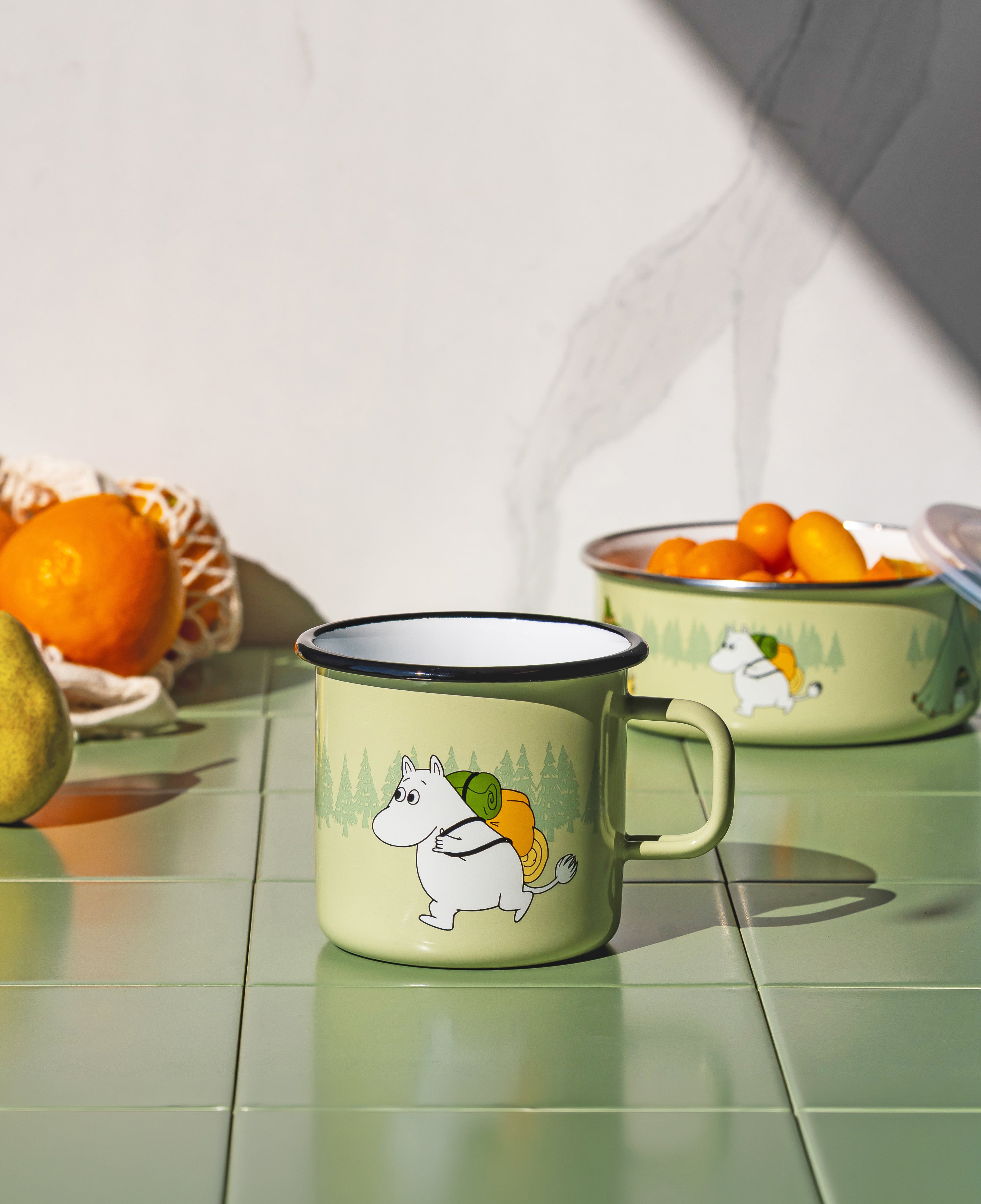 Moomin emaljekrus Campers 5,5 dl