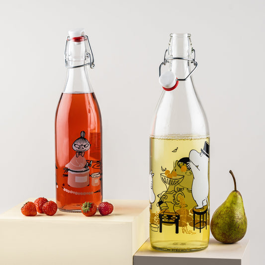 The Moomins glass bottle 1L Fruits