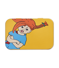Pippi Langstrømpe dåse 10 x 6,5 x 3 cm - Den stærkeste pige i verden