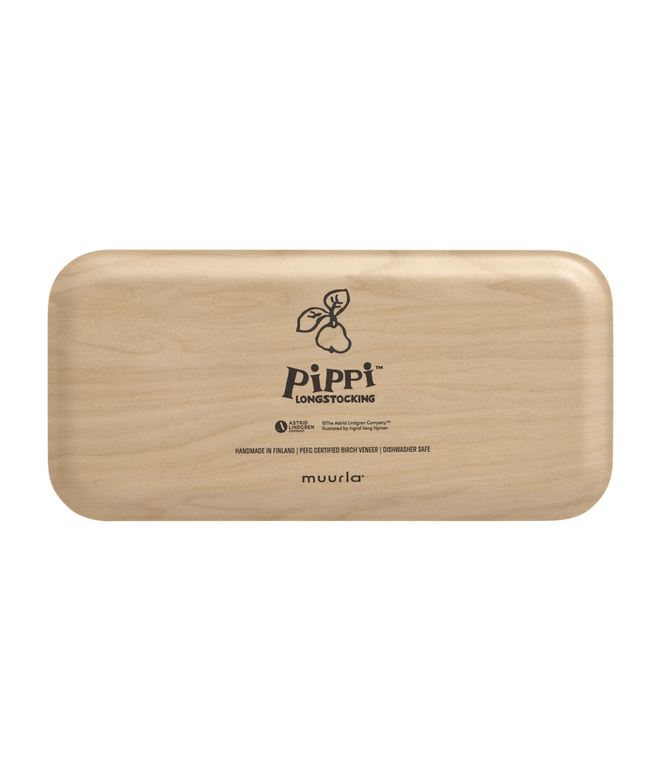 Pippi Langstrømpe bakke Frugter 27x13cm