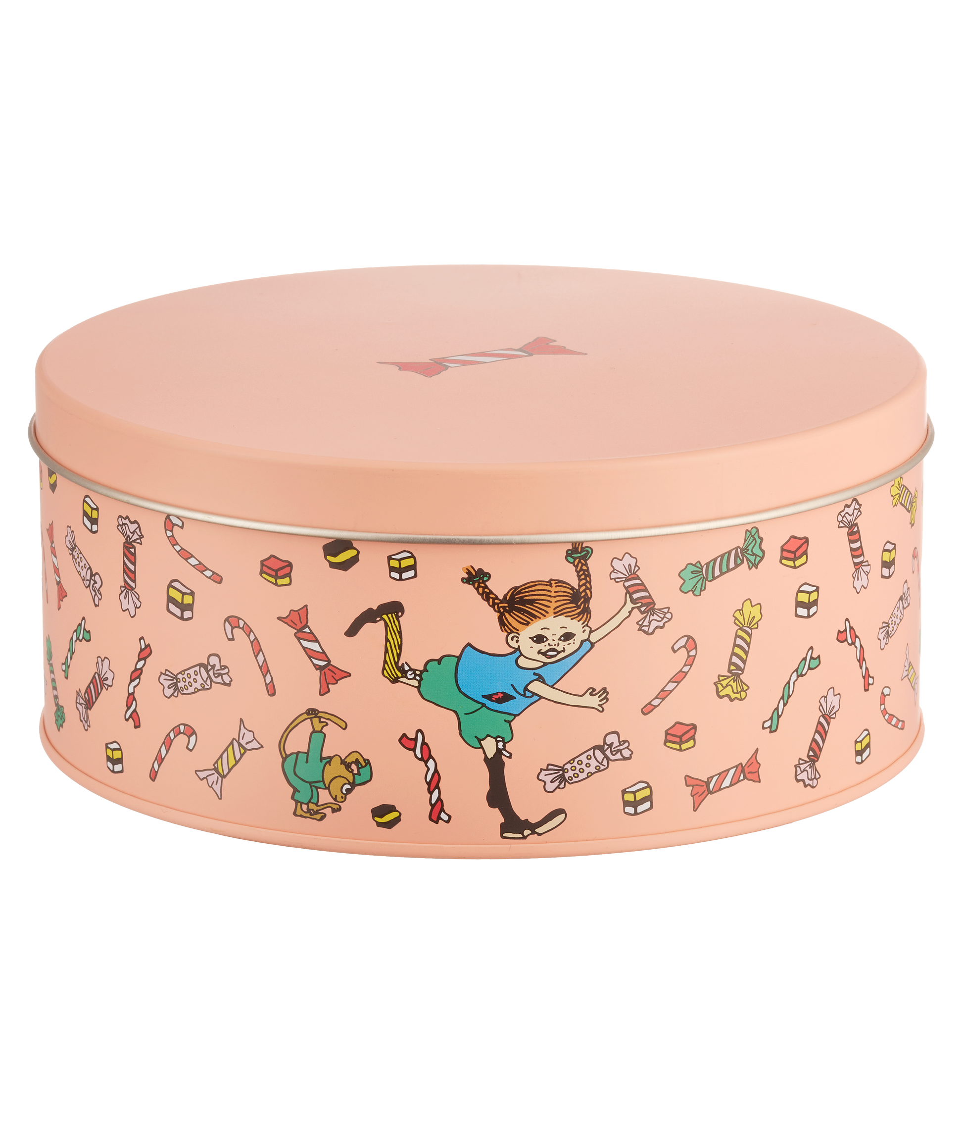 Pippi Langstrømpe Metaldåse Slik 15cm - Dsignhouse