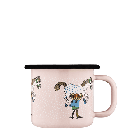 Pippi Langstrømpe emaljekrus 1,5 dl - Pippi og hesten - Dsignhouse