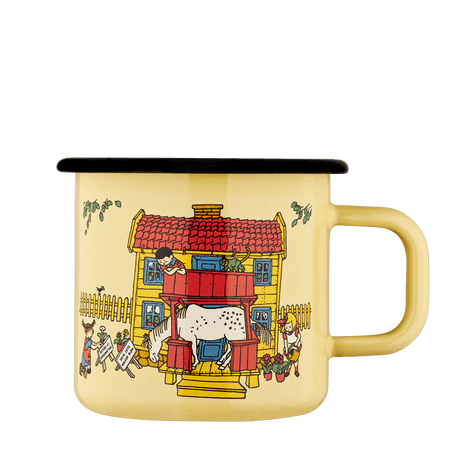 Pippi Langstrømpe emaljekrus 3,7 dl Villa Villekulla - Dsignhouse