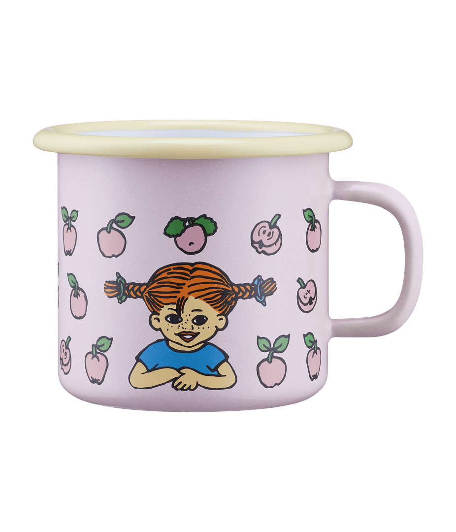 Pippi Langstrømpe emaljekrus Frugter 2,5dl - Dsignhouse