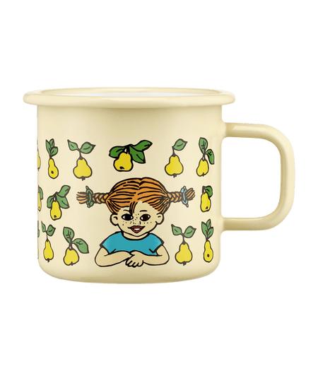 Pippi Langstrømpe emaljekrus Frugter 3,7dl - Dsignhouse