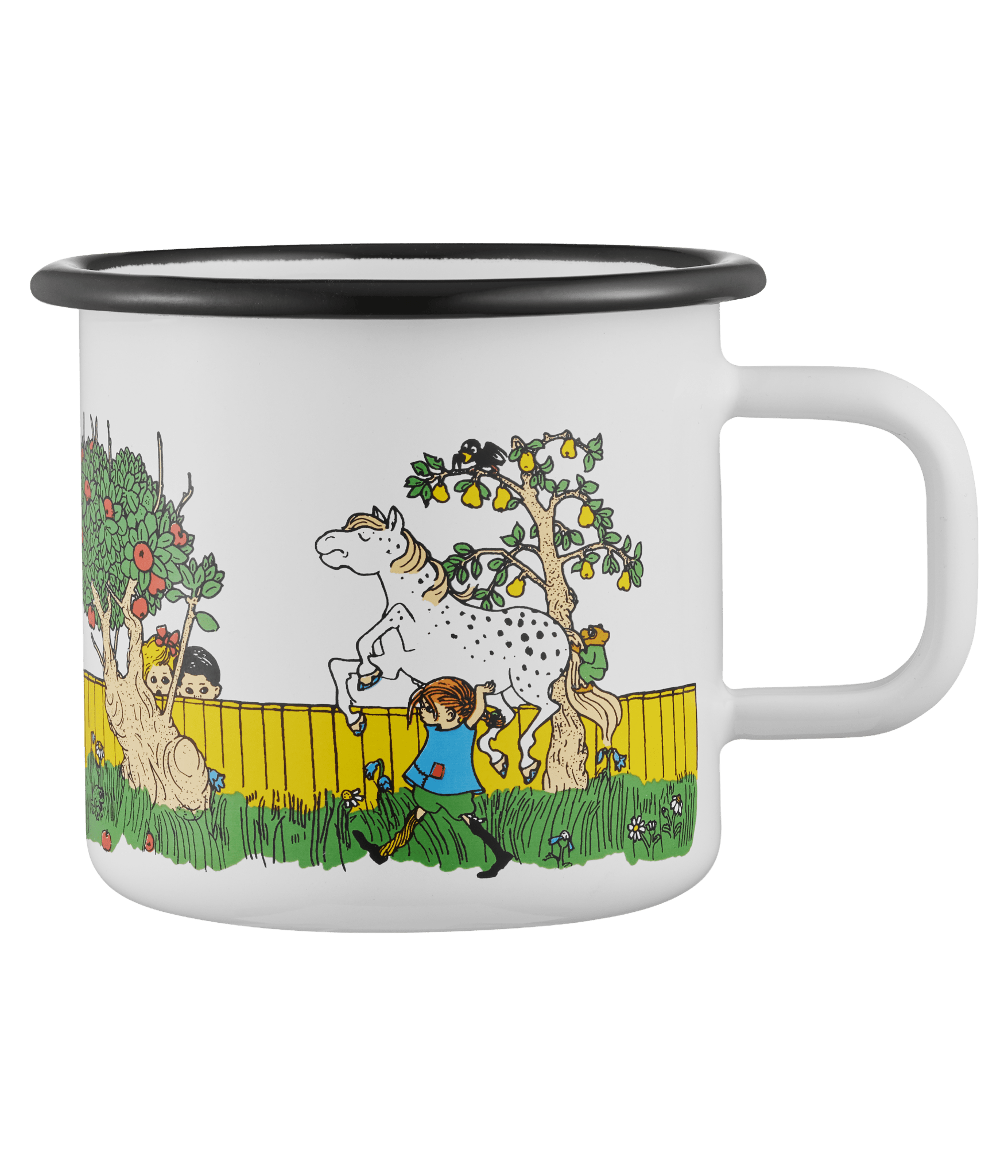 Pippi Langstrømpe emaljekrus Hjemvejen 3,7dl.