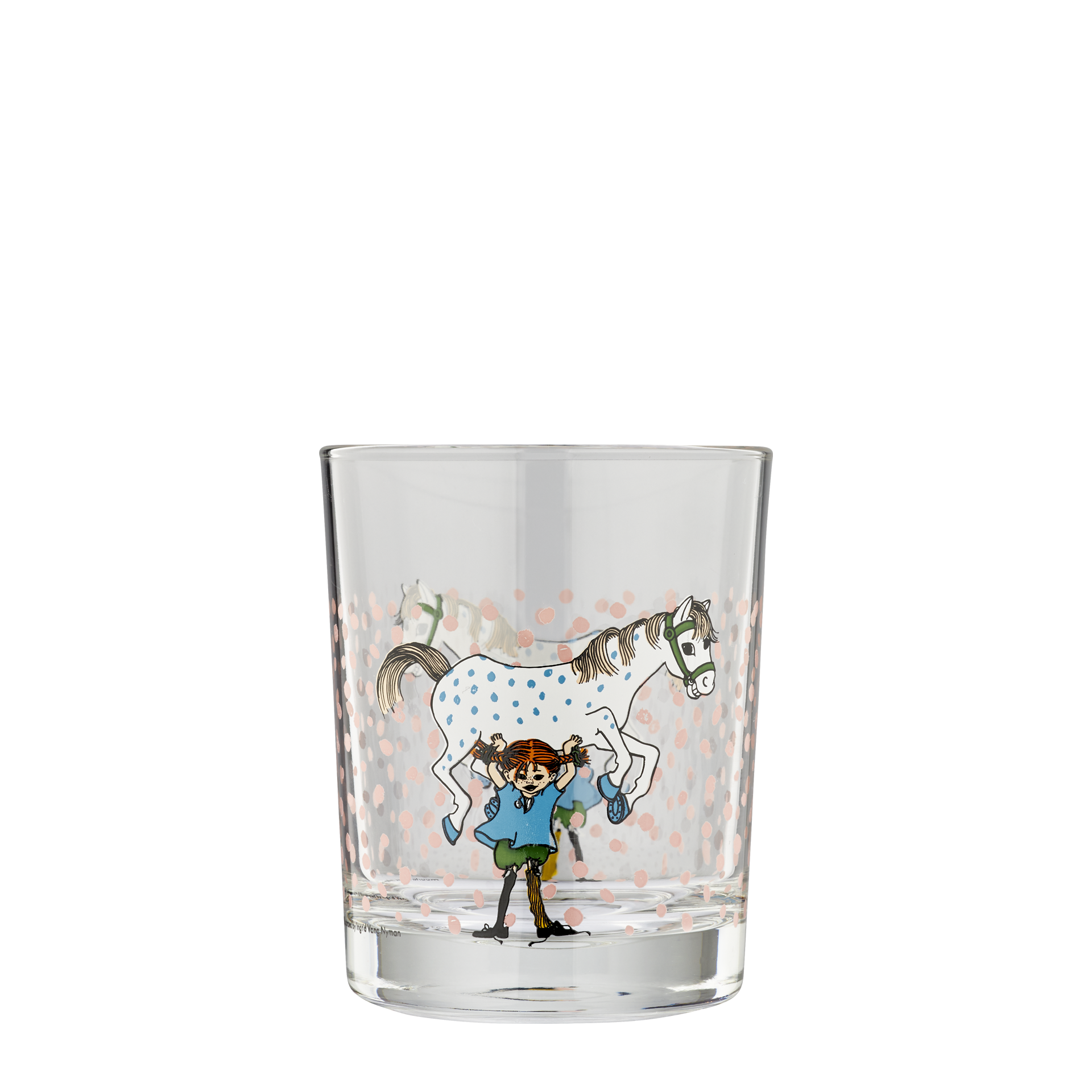 Pippi Langstrømpe glas 2 dl - Pippi og hesten - Dsignhouse