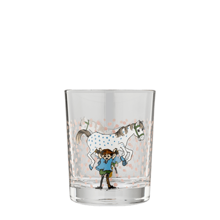 Pippi Langstrømpe glas 2 dl - Pippi og hesten - Dsignhouse
