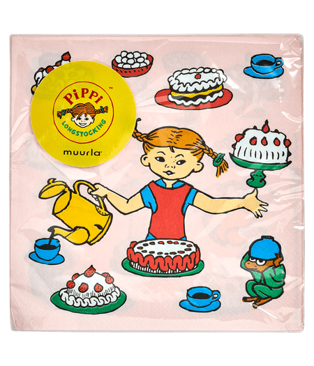 Pippi Langstrømpe servietter Fødselsdag - Dsignhouse