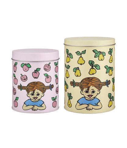 Pippi Langstrømpe tindåse sæt af 2 Frugter - Dsignhouse