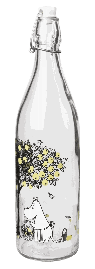 Moomin glasflaske 1L Apples - Dsignhouse 774-100-01