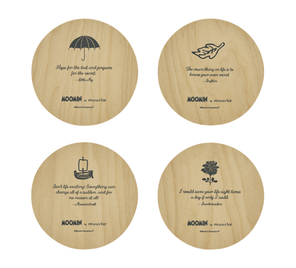 Mumitroldene coasters 10 cm - 4 - pack - Dsignhouse