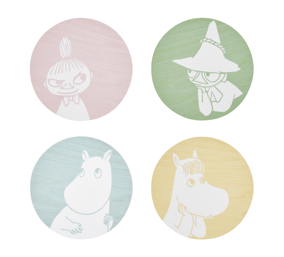 Mumitroldene coasters 10 cm - 4 - pack - Dsignhouse