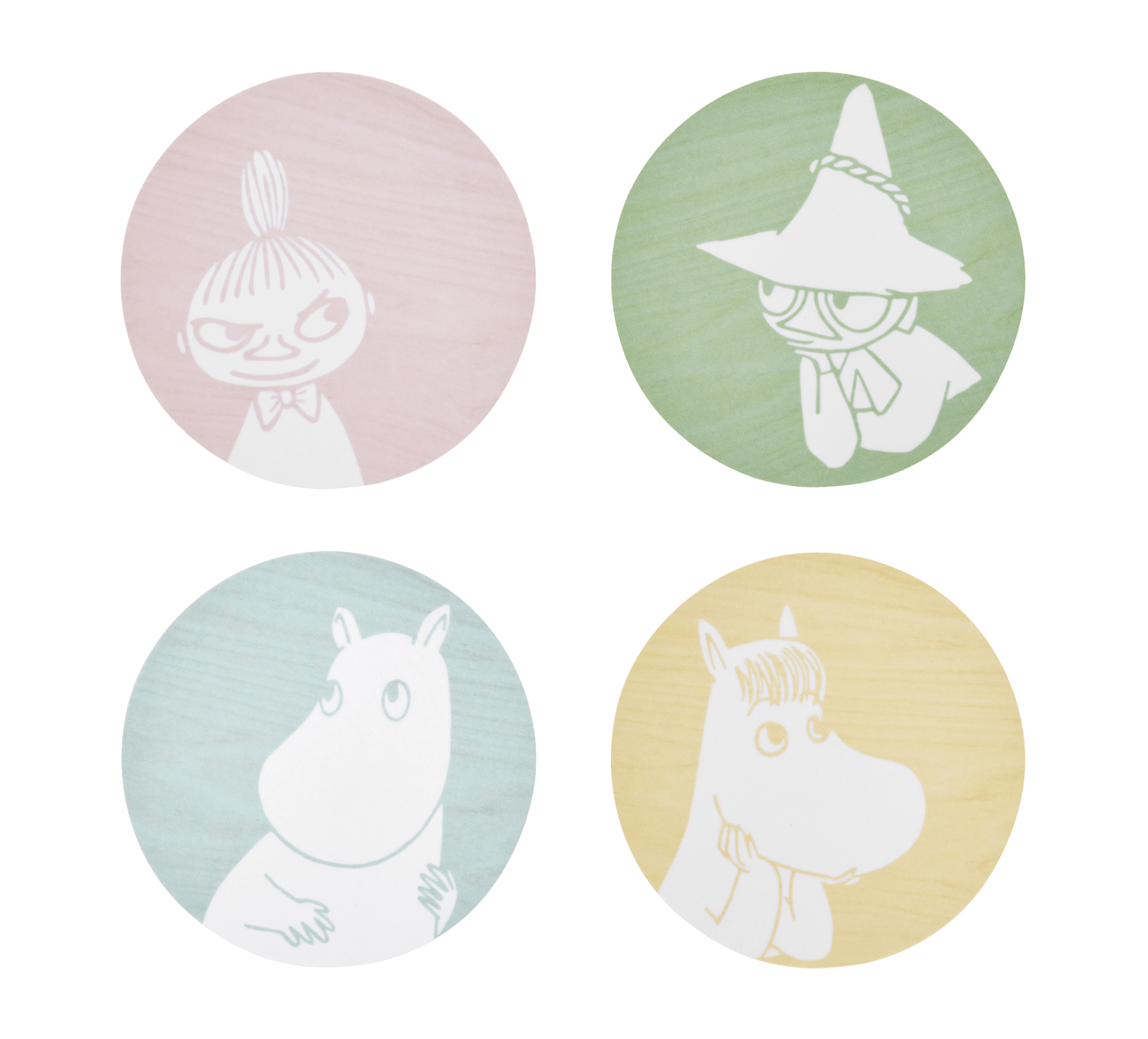 Mumitroldene coasters 10 cm - 4 - pack - Dsignhouse