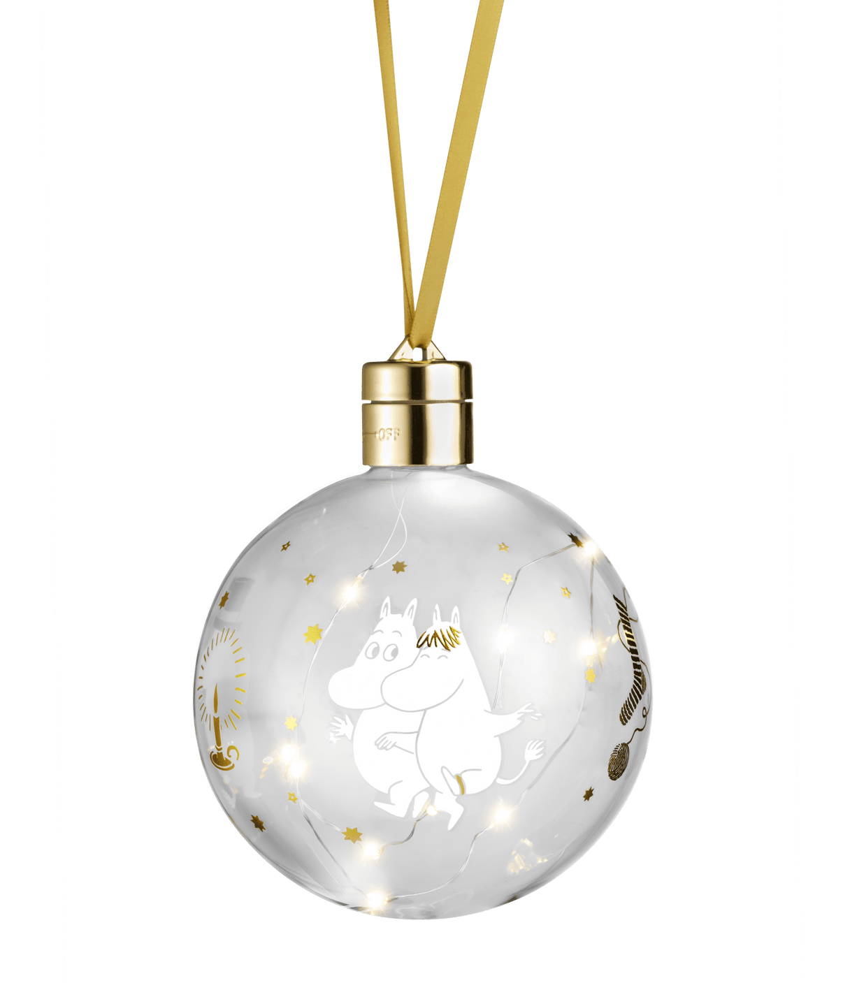 Mumitroldene dekorationskugle med LED lys Sparkling Stars - Dsignhouse