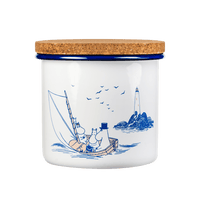 Mumitroldene emaljekrukke med korklåg 1,3 l - Sailors - Dsignhouse