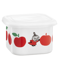 Mumitroldene Emaljekrukke med låg Joyful Apples 0,67L - Dsignhouse