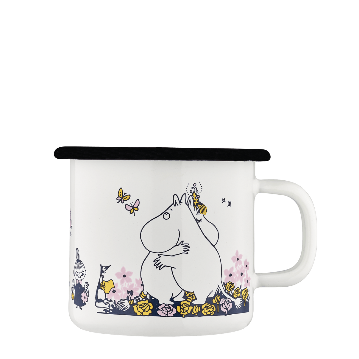 Mumitroldene emaljekrus 2,5 dl - Hug, hvid - Dsignhouse