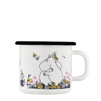 Mumitroldene emaljekrus 2,5 dl - Hug, hvid - Dsignhouse