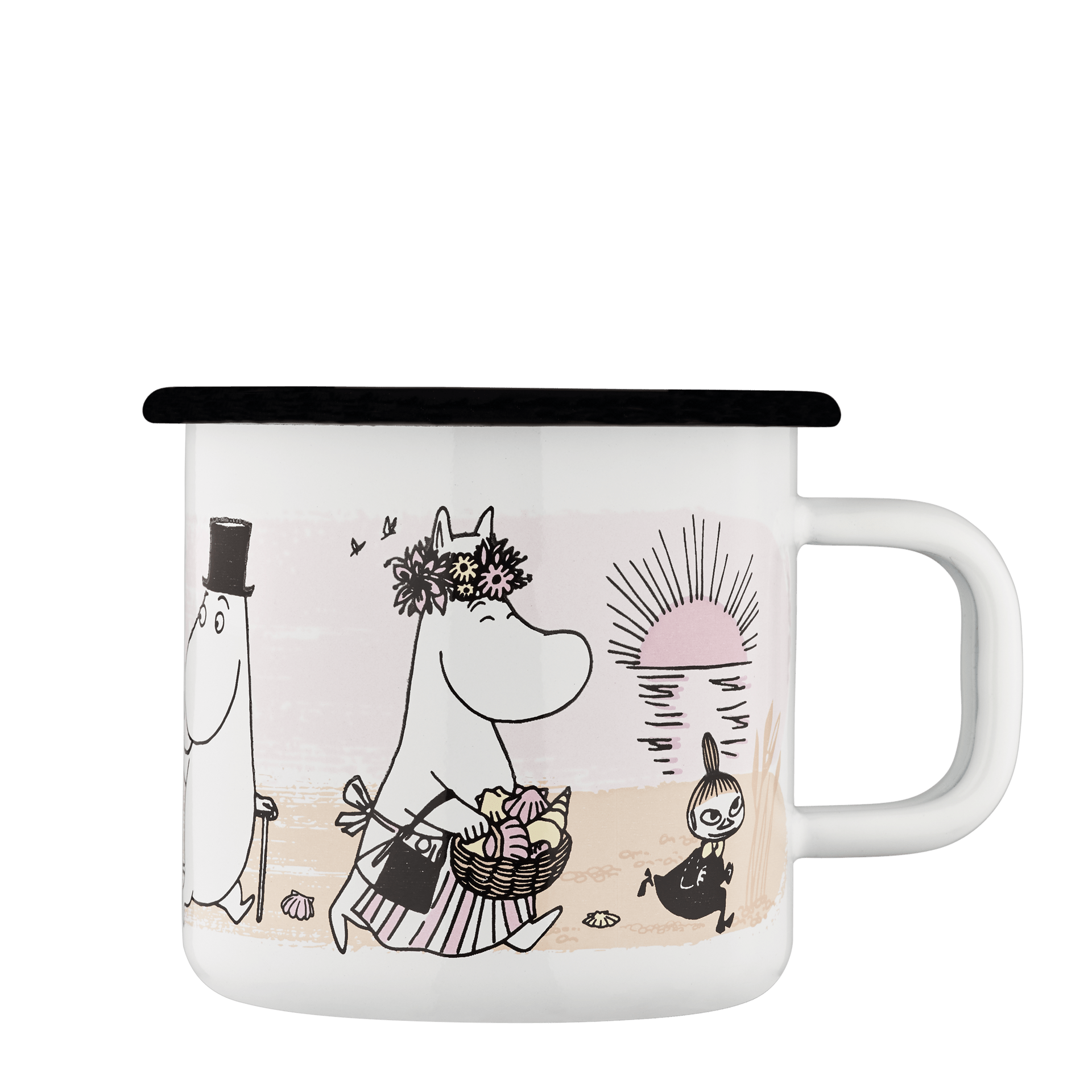 Moomin emaljekrus 3,7 dl med ikonisk Mumintrold design til kaffe og te