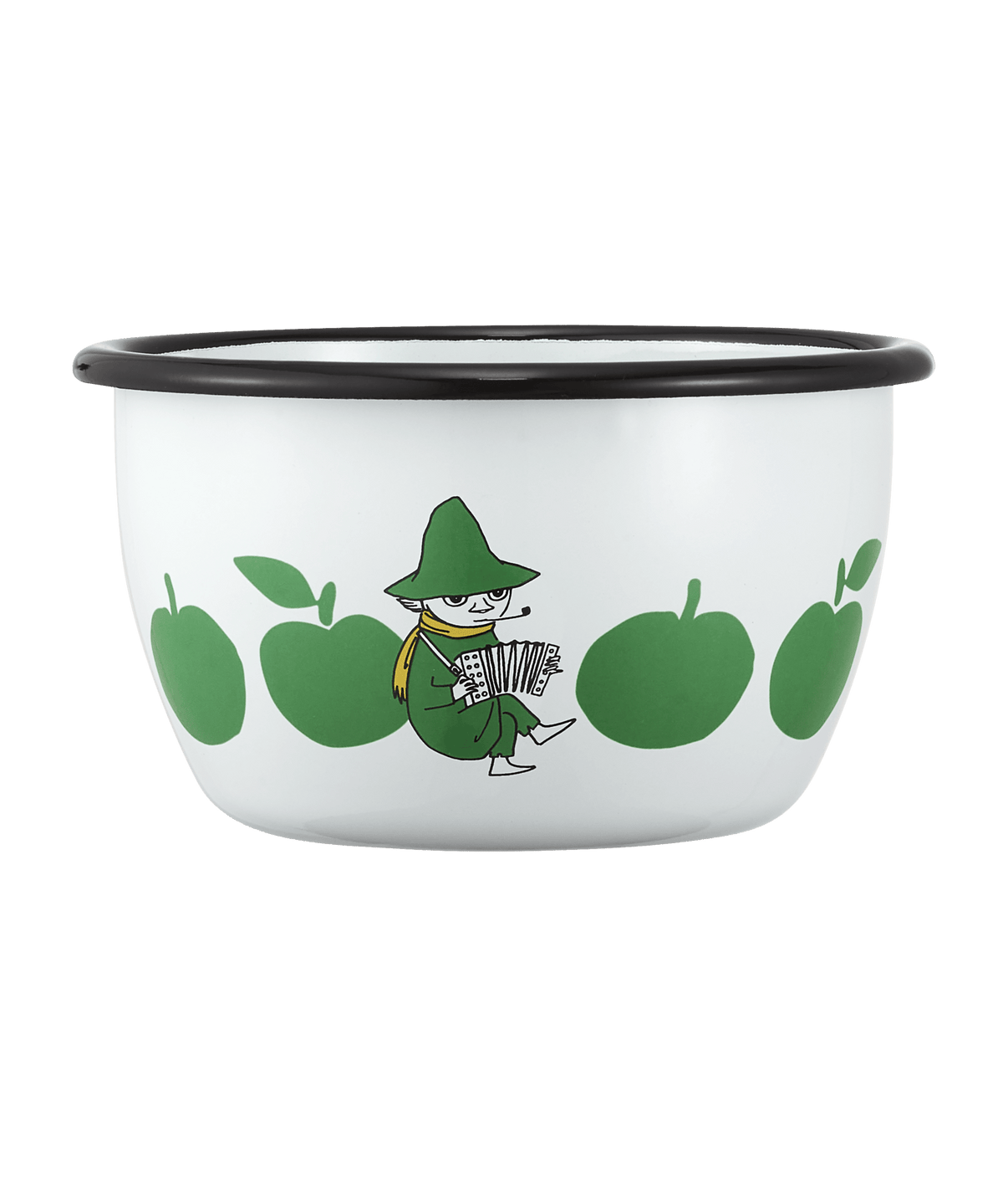 Mumitroldene emaljeskål Joyful Apples 6dl - Dsignhouse