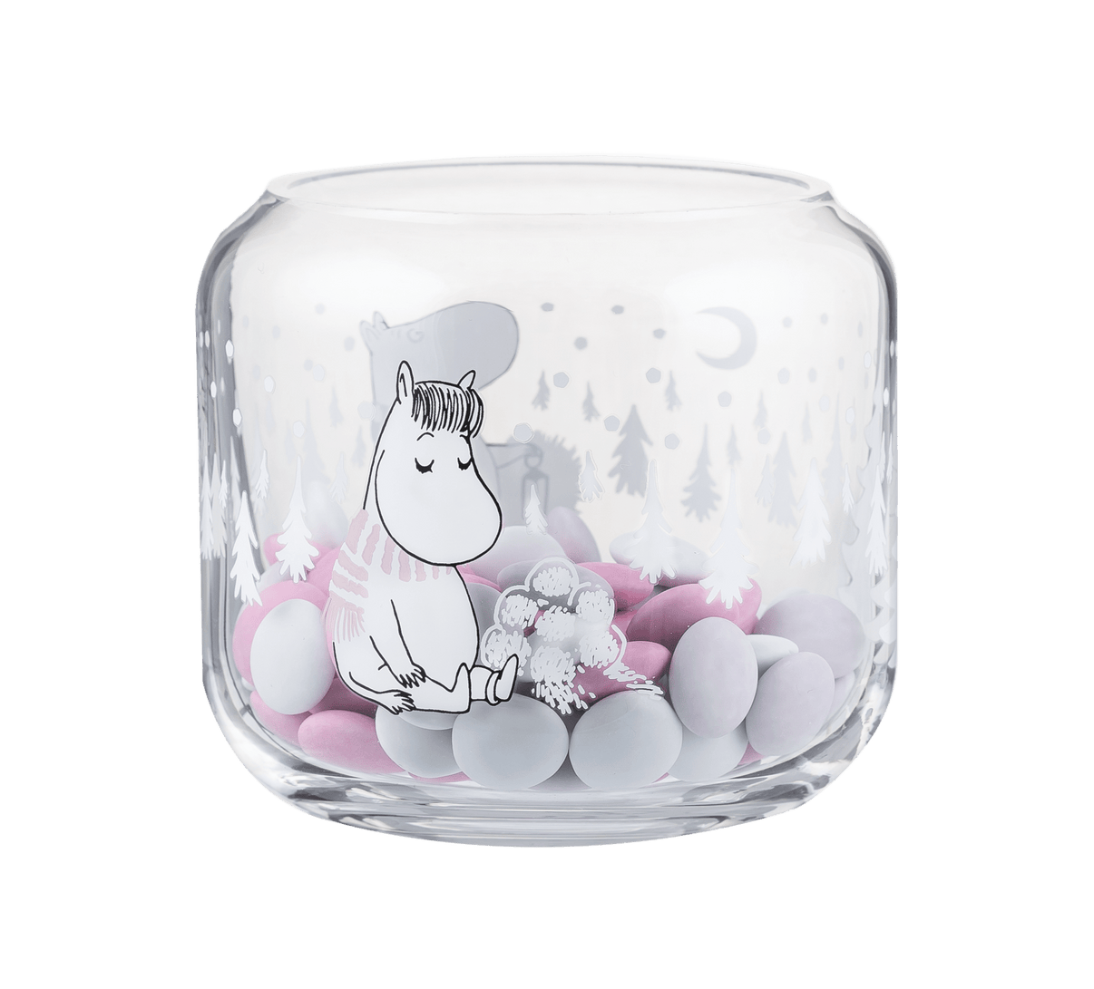 Mumitroldene fyrfadsstage Snefald 8cm - Dsignhouse