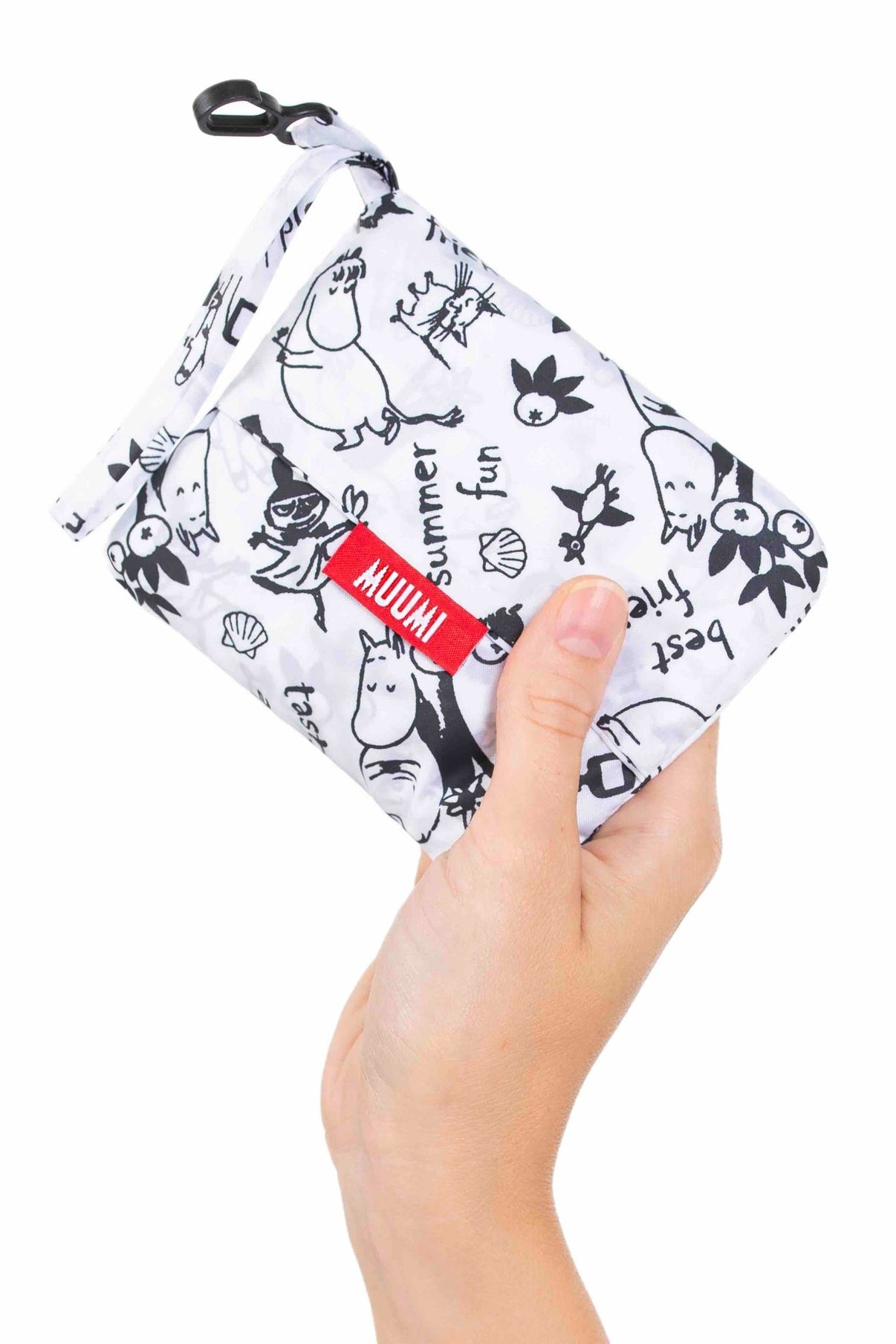 Mumitroldene indkøbsnet "Moomin in the garden" hvid - Dsignhouse