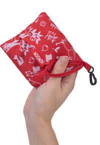 Mumitroldene indkøbsnet "Moomin in the garden" rød - Dsignhouse