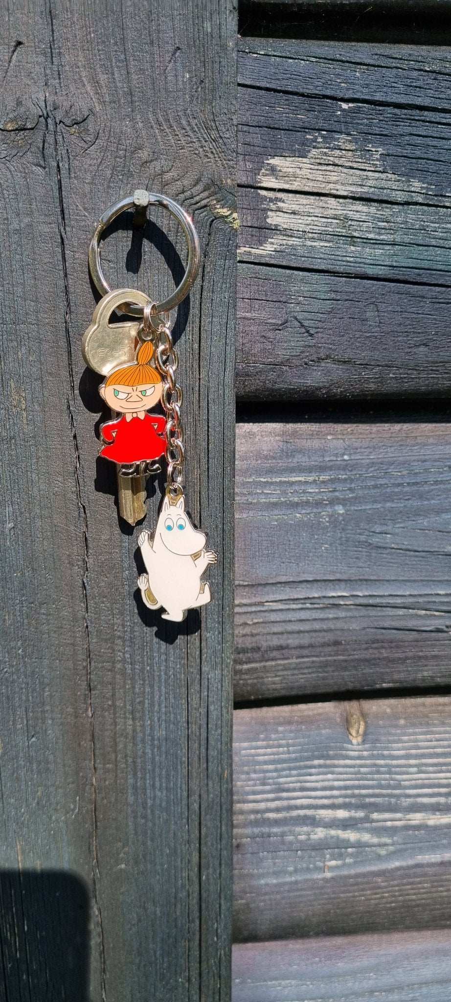 Moomin metal nøglering Mumitrolden og Lille My - Dsignhouse