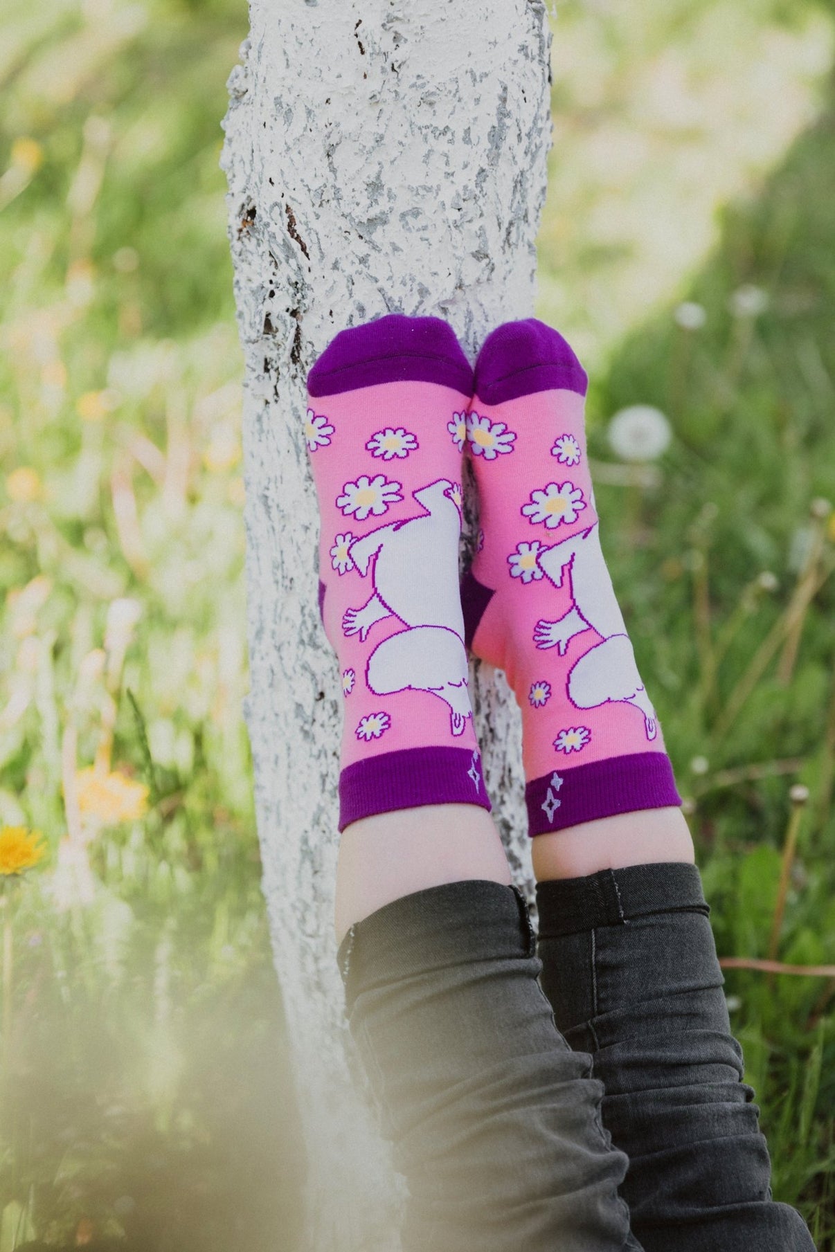 Mumitroldene Nvrlnd sokker, Snorkfrøken, Pink Crew S/M - Dsignhouse