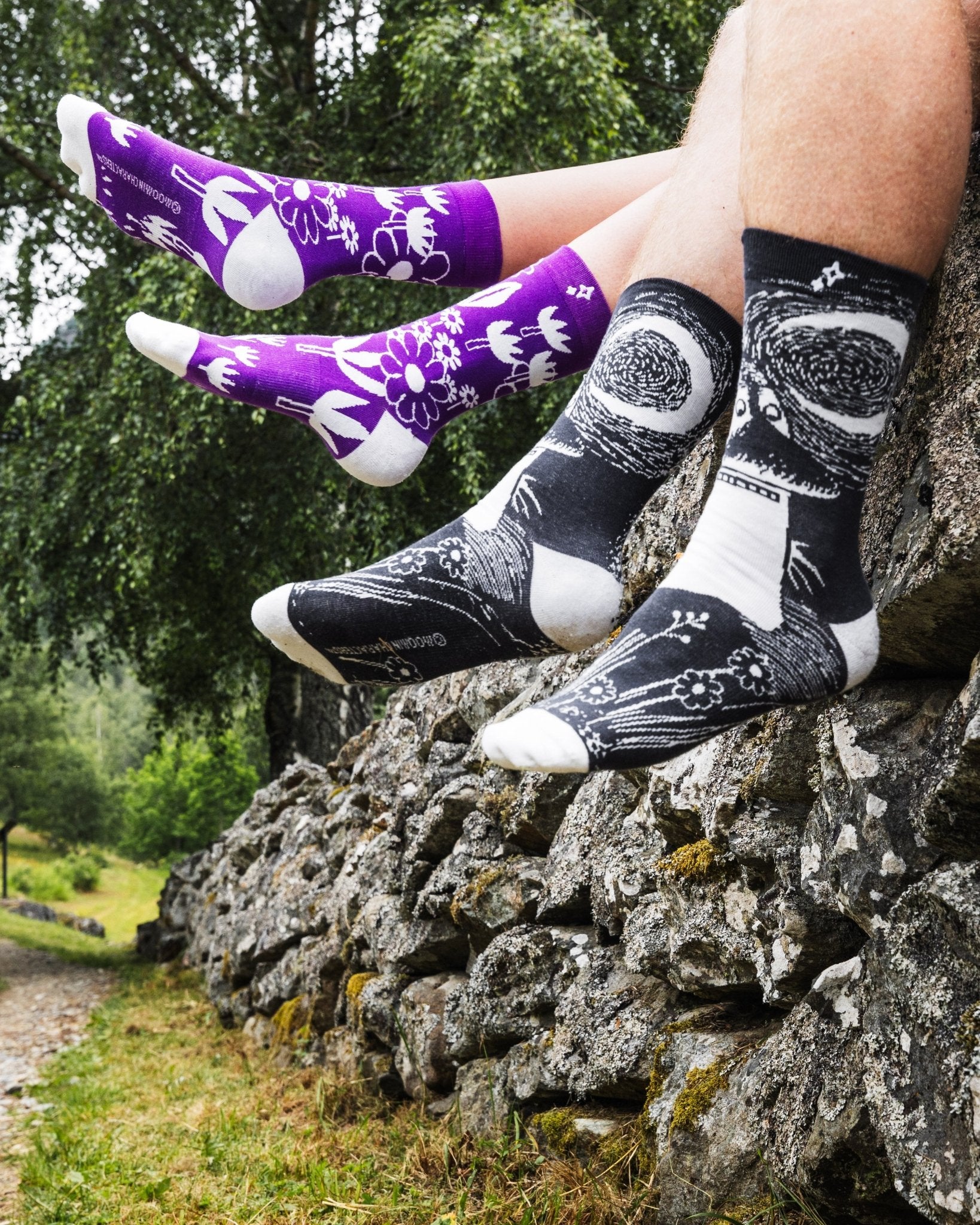 Mumitroldene Nvrlnd sokker, Snorkfrøken, Pink Crew S/M - Dsignhouse