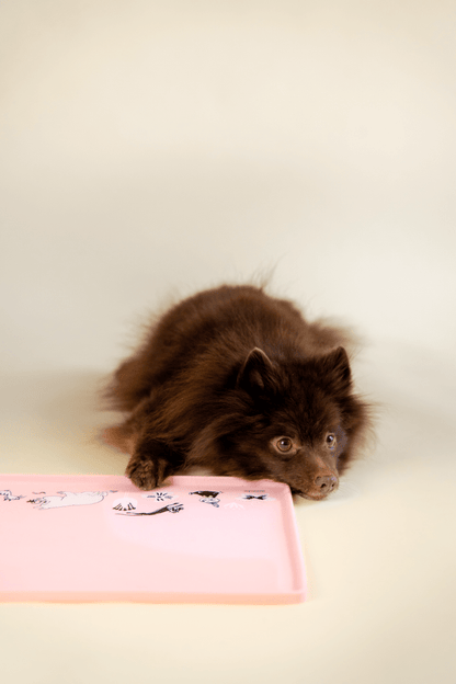 Mumitroldene silikoneunderlag 48 x 30 cm - pink - Dsignhouse