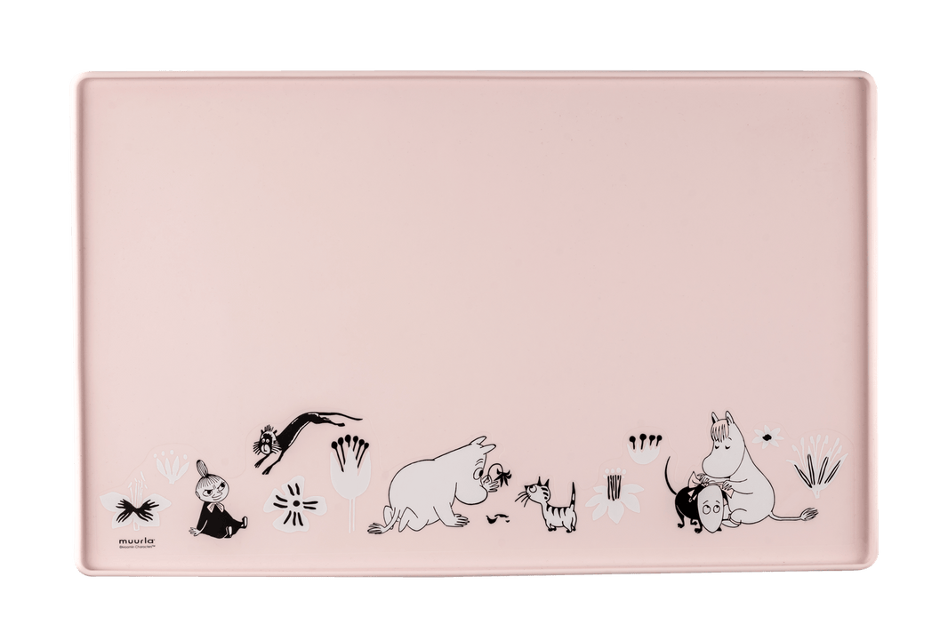 Mumitroldene silikoneunderlag 48 x 30 cm - pink - Dsignhouse