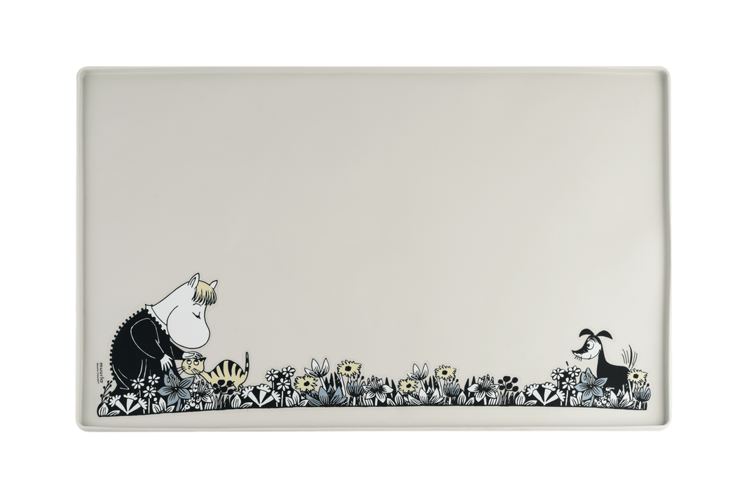 Mumitroldene silikoneunderlag 60x40 cm - grå - Dsignhouse