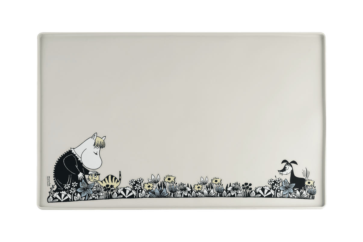 Mumitroldene silikoneunderlag 60x40 cm - grå - Dsignhouse