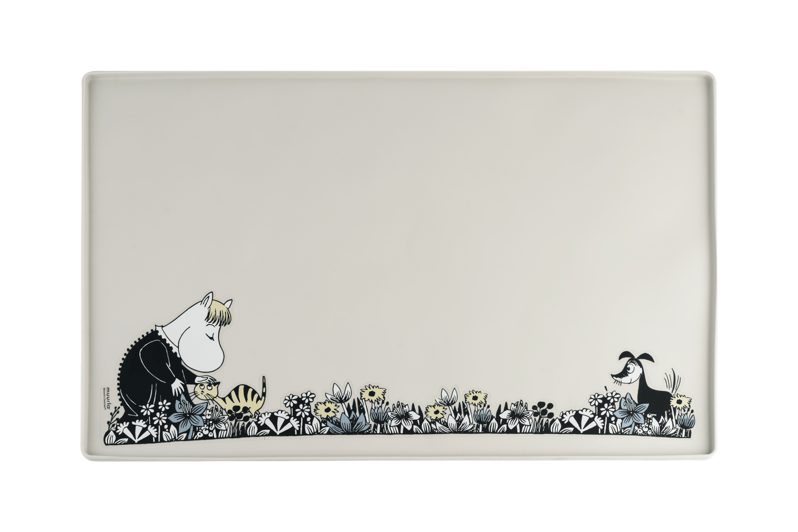 Mumitroldene silikoneunderlag 60x40 cm - grå - Dsignhouse