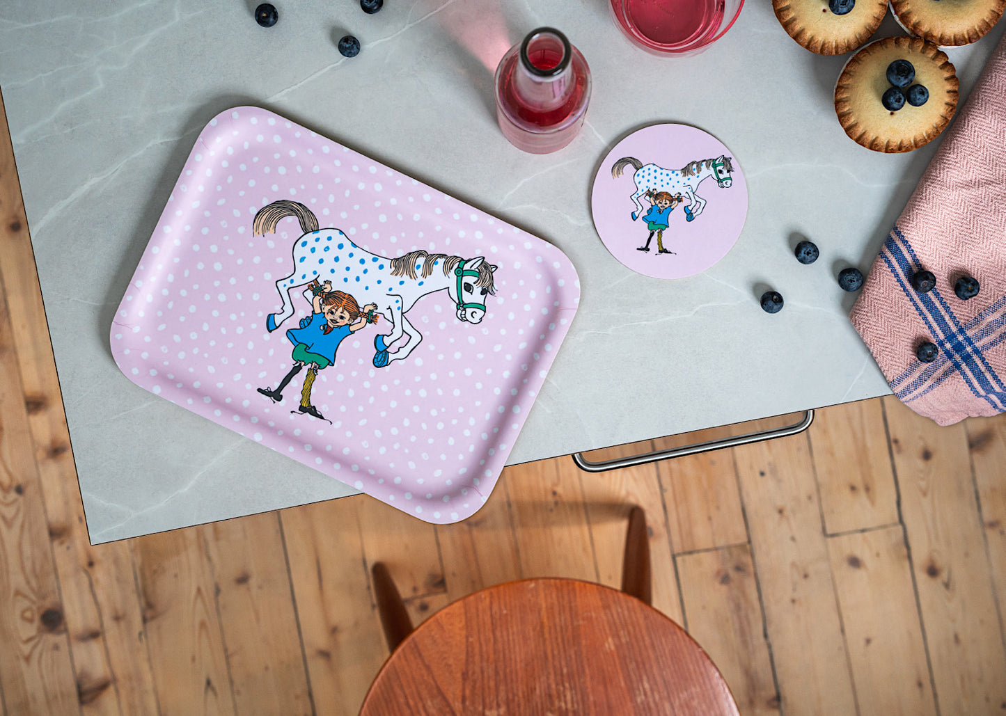 Pippi Longstocking Tray 27x20cm - Pippi and the Horse