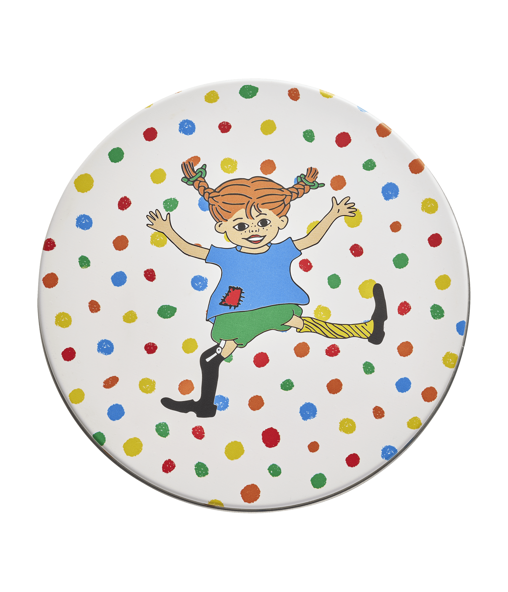 Pippi Langstrømpe coasters i metalæske - Dsignhouse