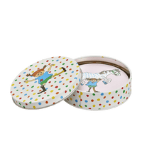 Pippi Langstrømpe coasters i metalæske - Dsignhouse