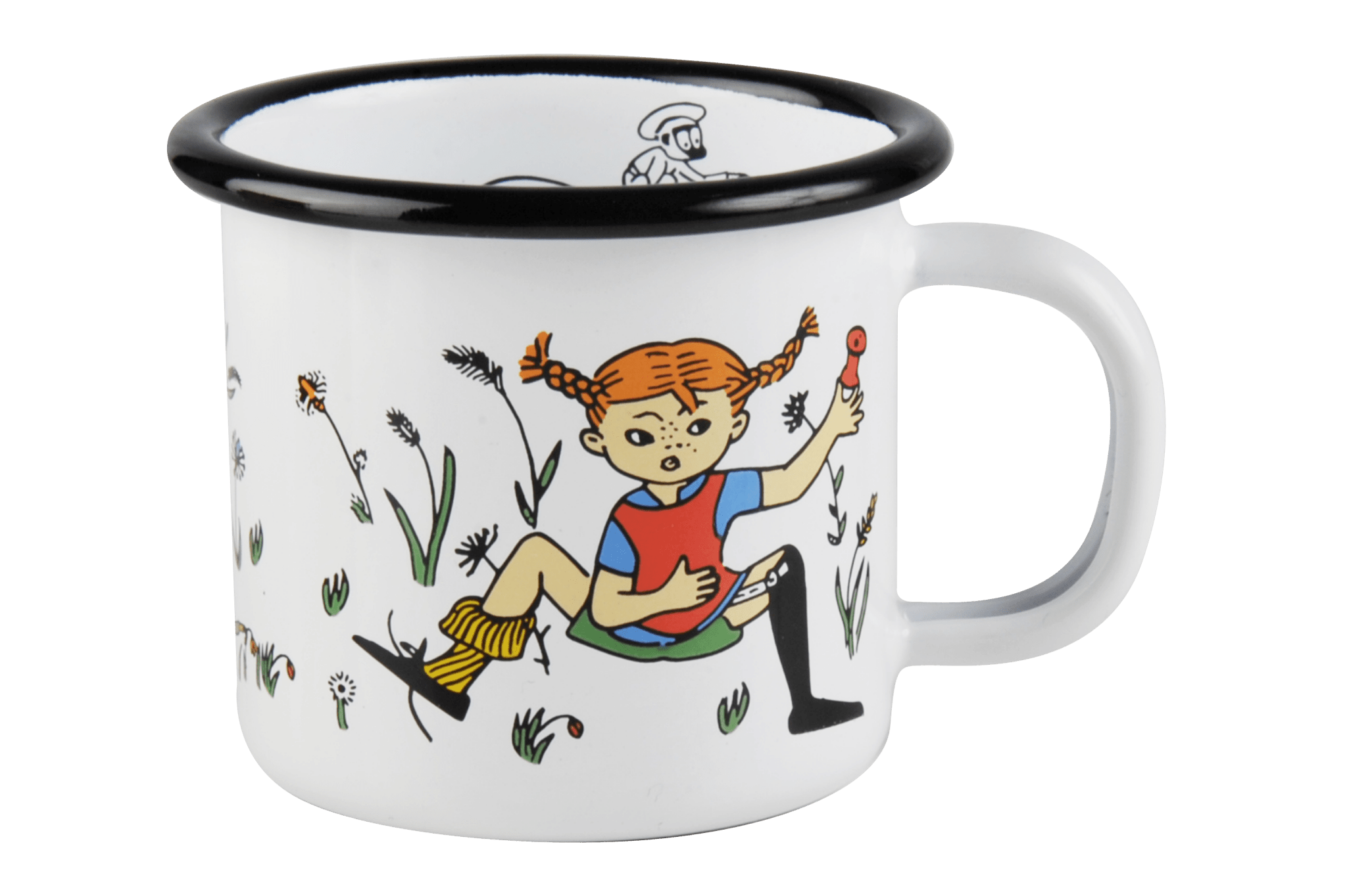 Pippi Langstrømpe emaljekrus 1,5 dl med Mr Nilsson - Dsignhouse