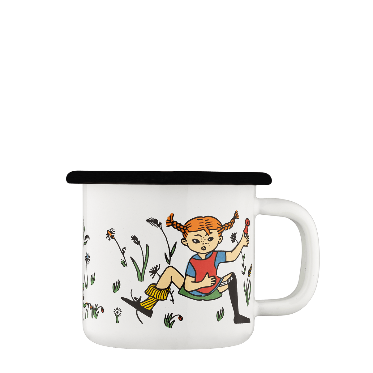 Pippi Langstrømpe emaljekrus 1,5 dl med Mr Nilsson - Dsignhouse