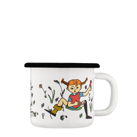 Pippi Langstrømpe emaljekrus 1,5 dl med Mr Nilsson - Dsignhouse