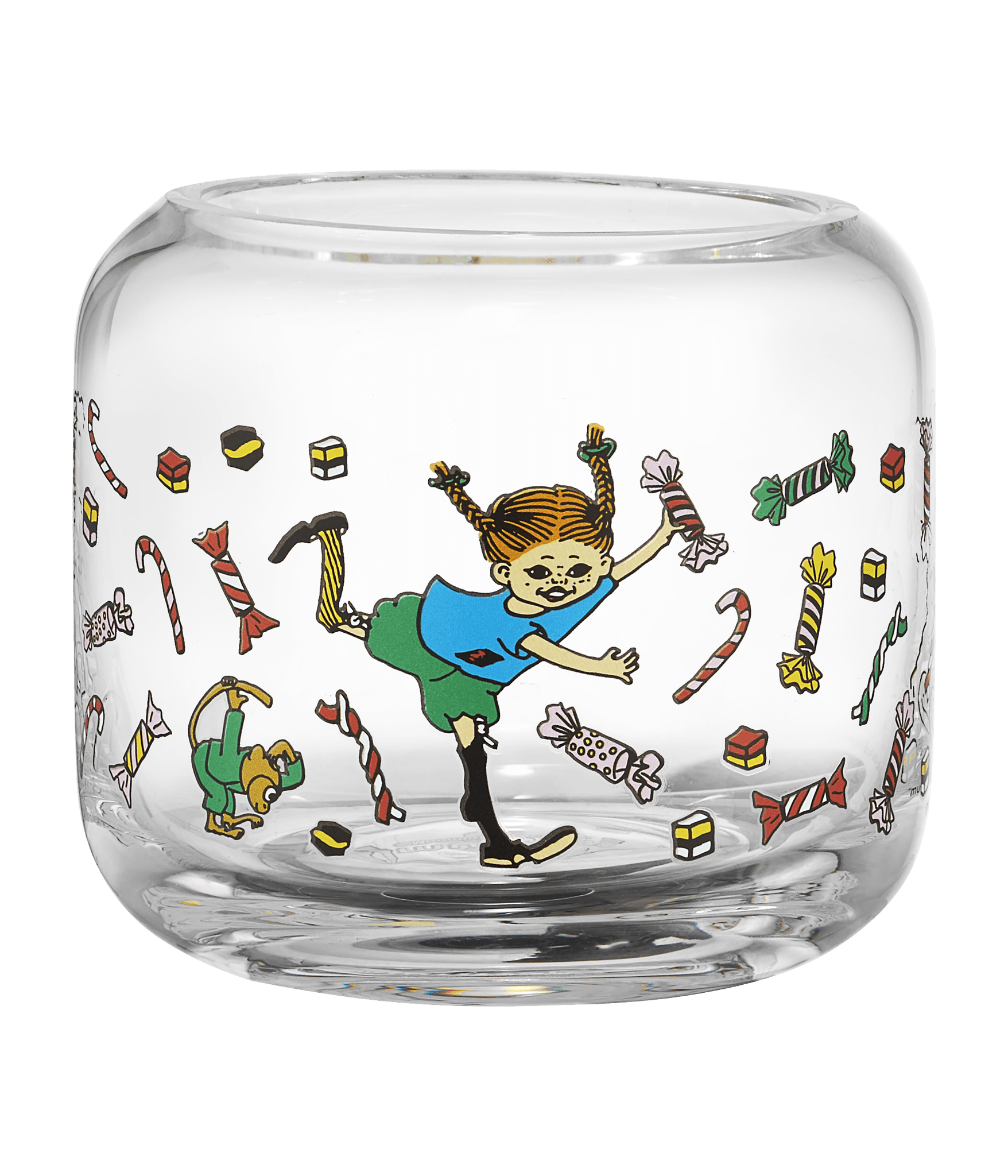 Pippi Langstrømpe lysestage Slik 8cm - Dsignhouse