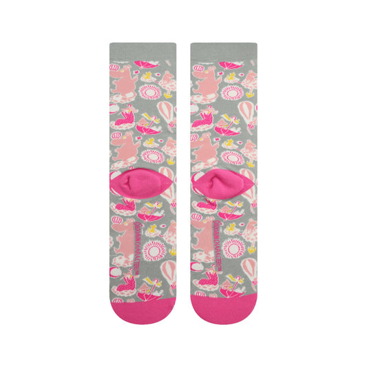 The Mumins Nvrlnd Socks, Baby Pink Crew