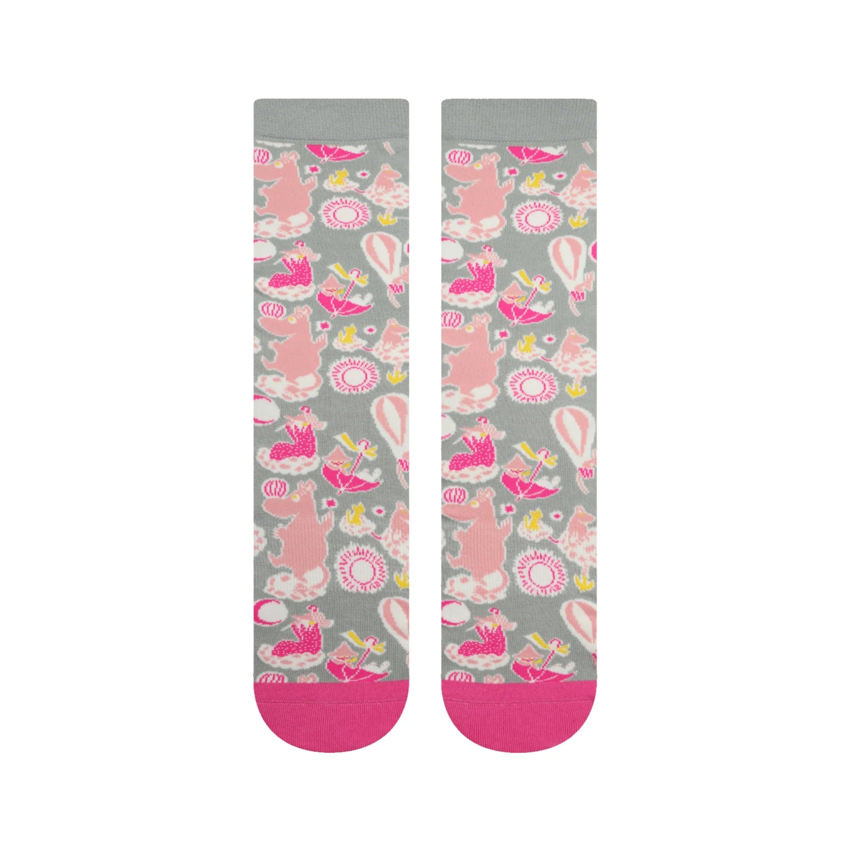 The Moomintrolls Nvrlnd Socks, Grey/Pink
