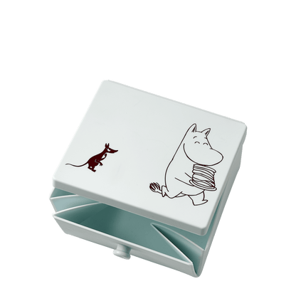 Mumitroldene Lunch Box 02, firkantet, morning mist - Dsignhouse