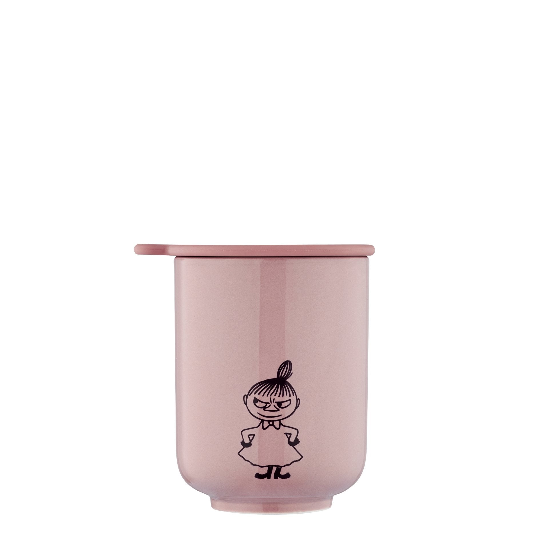 Mumitroldene tandbørstekrus Powder Rose - A-grade porcelæn/keramik - Låg i silikone - Dsignhouse