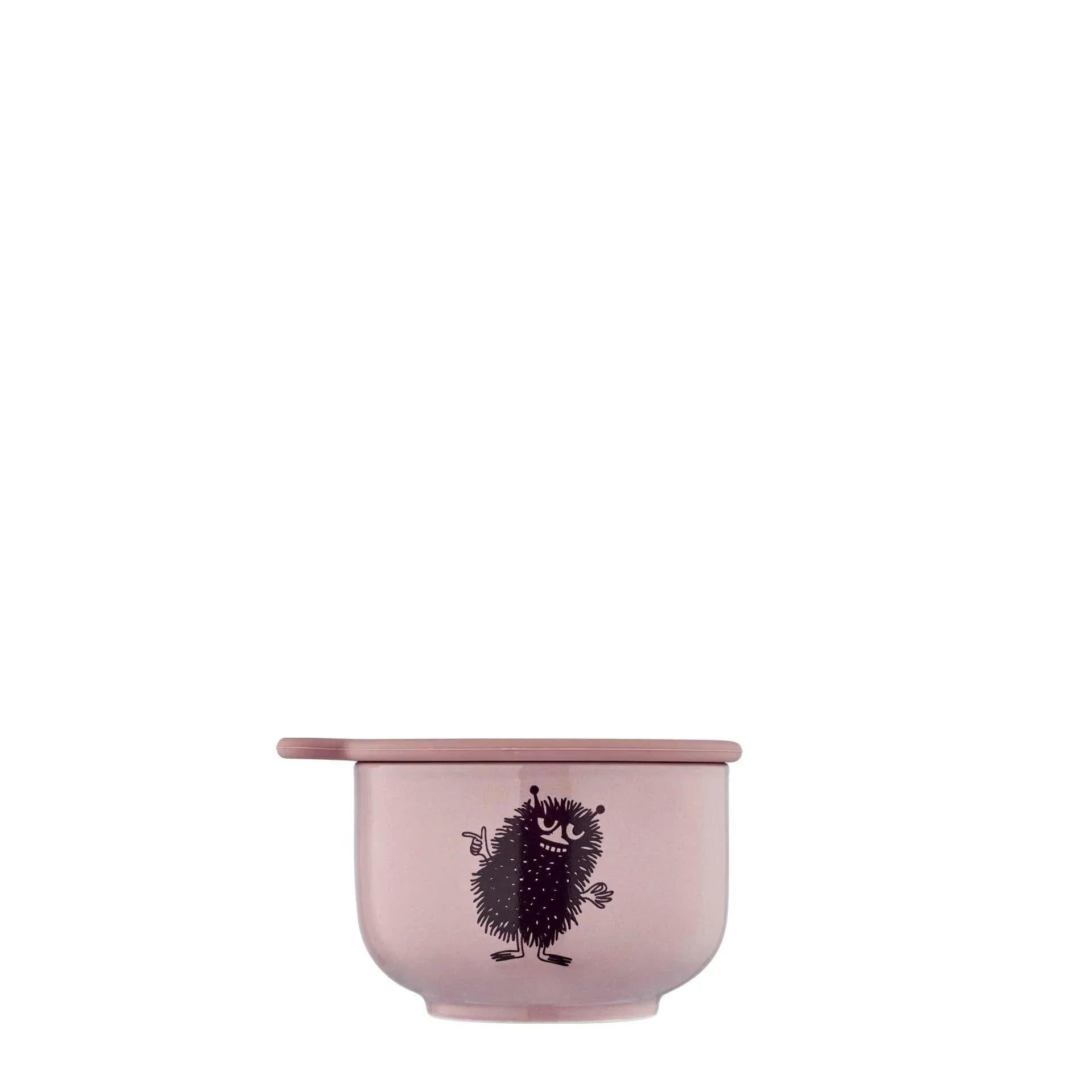 Moomin vatpindekrus Powder Rose - A-grade porcelæn/keramik - Låg i silikone.
