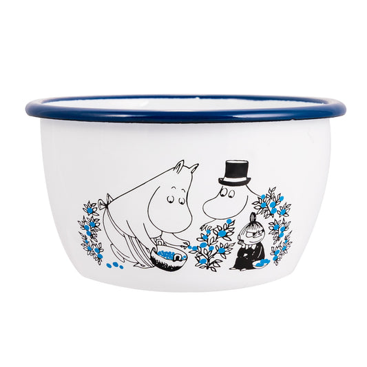 The Moomins enamel bowl 6dl Blueberry