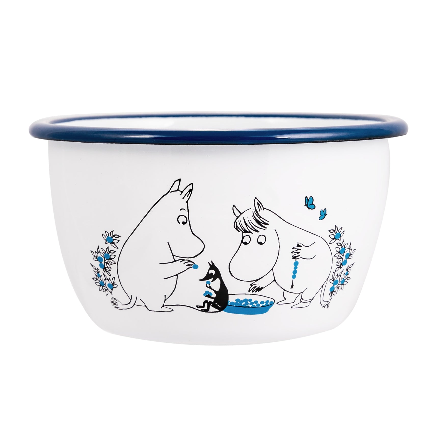 The Moomins enamel bowl 6dl Blueberry
